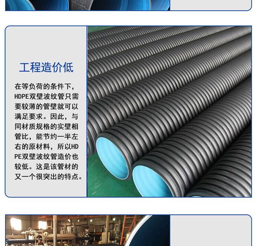 厂家大量现货供应 pe双壁波纹管 dn160聚乙烯排污波纹管 工厂直销